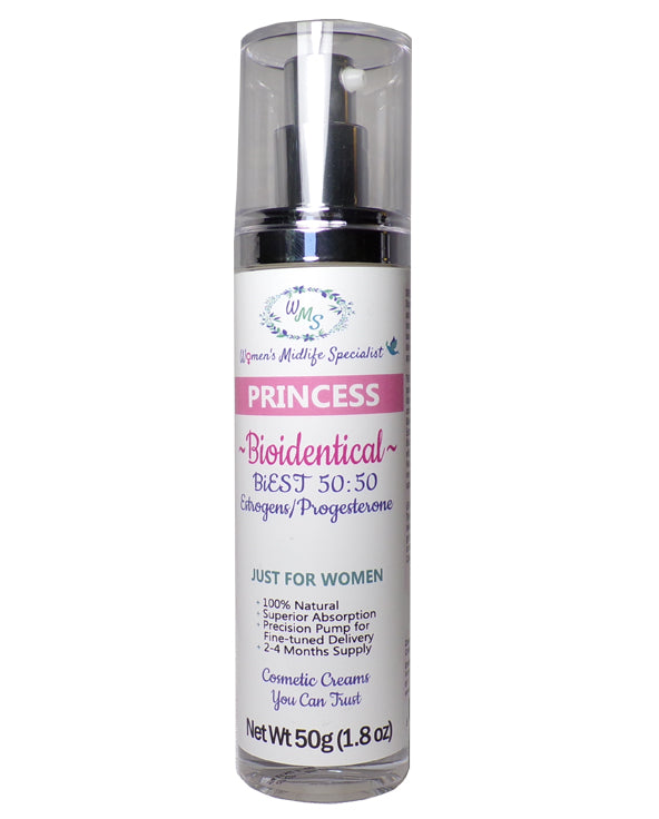 PRINCESS - BiEST (50:50) Estrogens and Progesterone in an All Natural Cream – 200 Pumps Per Bottle!