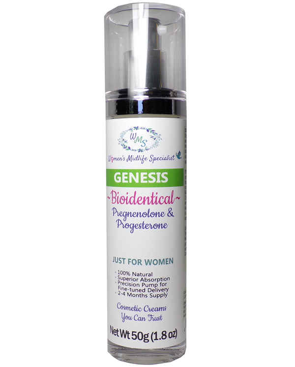 GENESIS - Pregnenolone & Progesterone in an All Natural Cream – 200 Pumps Per Bottle!